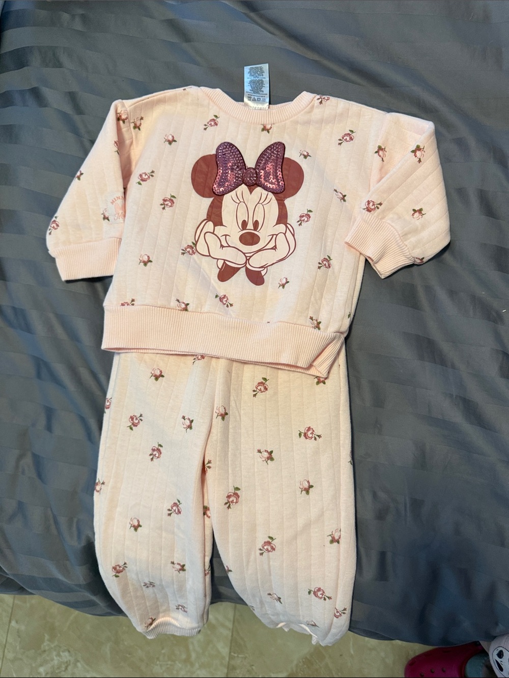 Disney Minnie Mouse Light Pink sweatpants set
